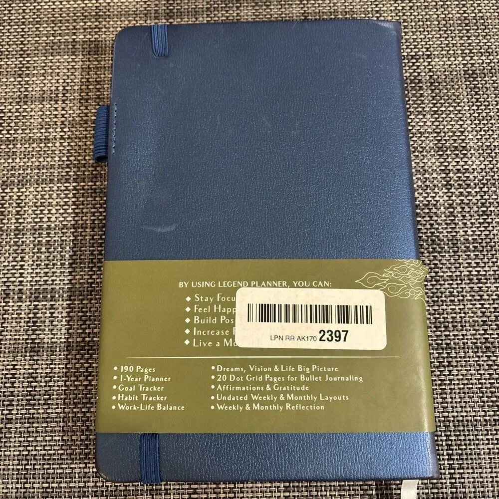 UNDATED Legend Planner – Weekly & Monthly A5 (5.5'' x 8.3''), Mystic Blue, NEW